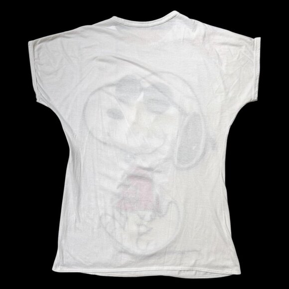 80s vintage Joe Cool snoopy sleep shirt peanuts charlie brown oversized PJ top. - Picture 3 of 6